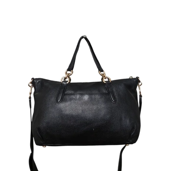 Coach Ally Leather Zip Shoulder Satchel Great Condition F30565 - Picture 5 of 9